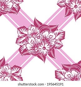 Abstract Elegance Seamless pattern with floral background 