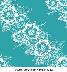 Abstract Elegance Seamless pattern with floral background 