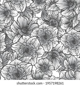 Abstract elegance seamless pattern with floral background