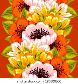 Abstract Elegance Seamless pattern with floral background
