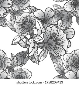 Abstract elegance seamless pattern with floral background