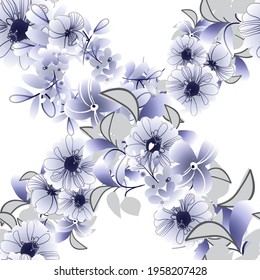 Abstract elegance seamless pattern with floral background