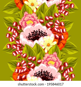 Abstract Elegance Seamless pattern with floral background