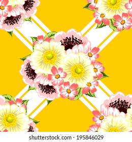 Abstract Elegance Seamless pattern with floral background