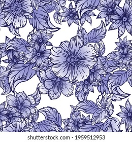 Abstract elegance seamless pattern with floral background