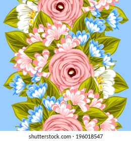 Abstract Elegance Seamless pattern with floral background