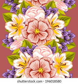 Abstract Elegance Seamless pattern with floral background