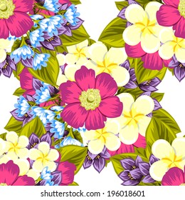 Abstract Elegance Seamless pattern with floral background