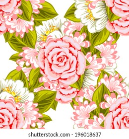 Abstract Elegance Seamless pattern with floral background