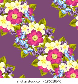 Abstract Elegance Seamless pattern with floral background