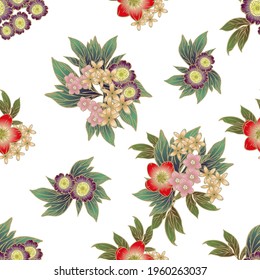 Resumen de la elegancia sin problemas con fondo floral