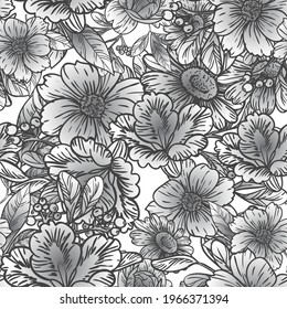 Abstract elegance seamless pattern with floral background