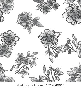 Resumen de la elegancia sin problemas con fondo floral