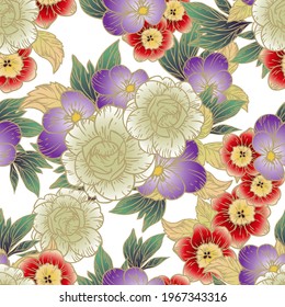 Resumen de la elegancia sin problemas con fondo floral