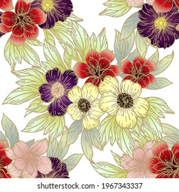 Resumen de la elegancia sin problemas con fondo floral