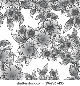 Abstract elegance seamless pattern with floral background