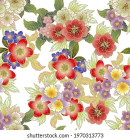 Abstract elegance seamless pattern with floral background