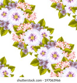 Abstract Elegance Seamless pattern with floral background