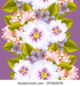 Abstract Elegance Seamless pattern with floral background