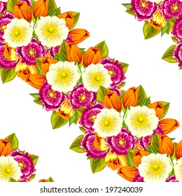 Abstract Elegance Seamless pattern with floral background