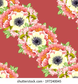 Abstract Elegance Seamless pattern with floral background