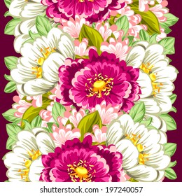 Abstract Elegance Seamless pattern with floral background