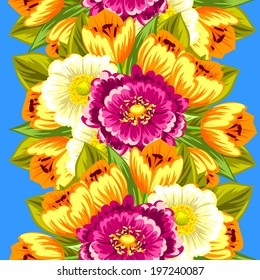 Abstract Elegance Seamless pattern with floral background