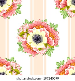 Abstract Elegance Seamless pattern with floral background