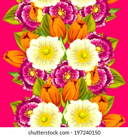 Abstract Elegance Seamless pattern with floral background