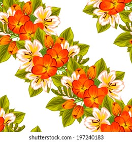 Abstract Elegance Seamless pattern with floral background