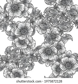 Abstract elegance seamless pattern with floral background