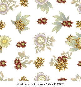 Abstract elegance seamless pattern with floral background