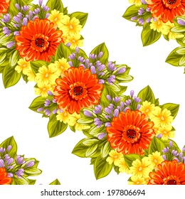 Abstract Elegance Seamless pattern with floral background