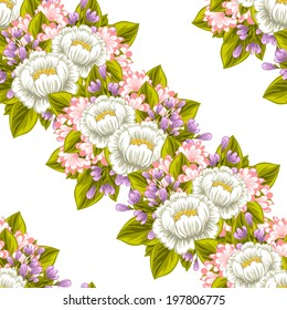 Abstract Elegance Seamless pattern with floral background