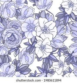 Resumen de la elegancia sin problemas con fondo floral