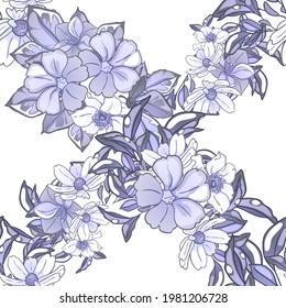 Abstract elegance seamless pattern with floral background