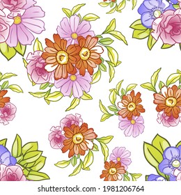 Abstrakte Eleganz, nahtloses Muster mit floralem Hintergrund