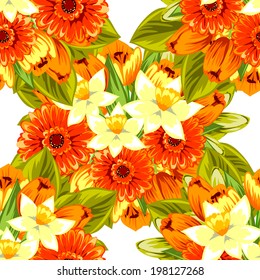 Abstract Elegance Seamless pattern with floral background