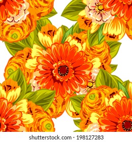 Abstract Elegance Seamless pattern with floral background