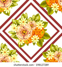 Abstract Elegance Seamless pattern with floral background