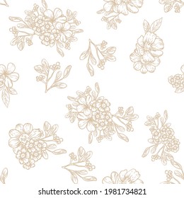 Abstract elegance seamless pattern with floral background