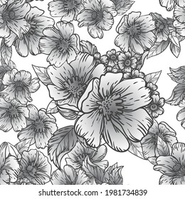 Abstrakte Eleganz, nahtloses Muster mit floralem Hintergrund