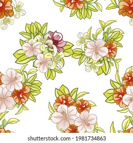 Abstract elegance seamless pattern with floral background