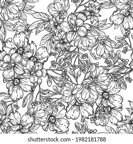 Abstract elegance seamless pattern with floral background