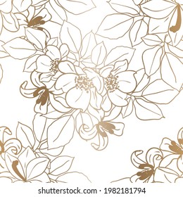 Abstract elegance seamless pattern with floral background