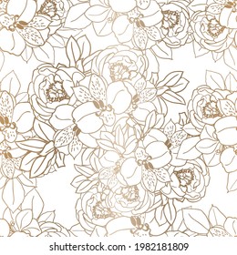 Abstract elegance seamless pattern with floral background