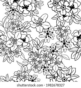 Abstract elegance seamless pattern with floral background