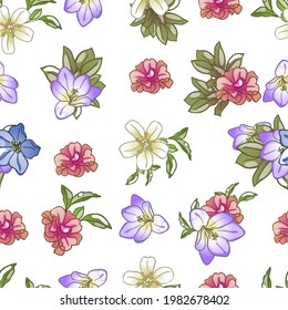 Abstrakte Eleganz, nahtloses Muster mit floralem Hintergrund