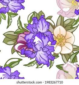Abstrakte Eleganz, nahtloses Muster mit floralem Hintergrund