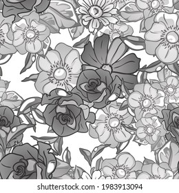Abstract elegance seamless pattern with floral background